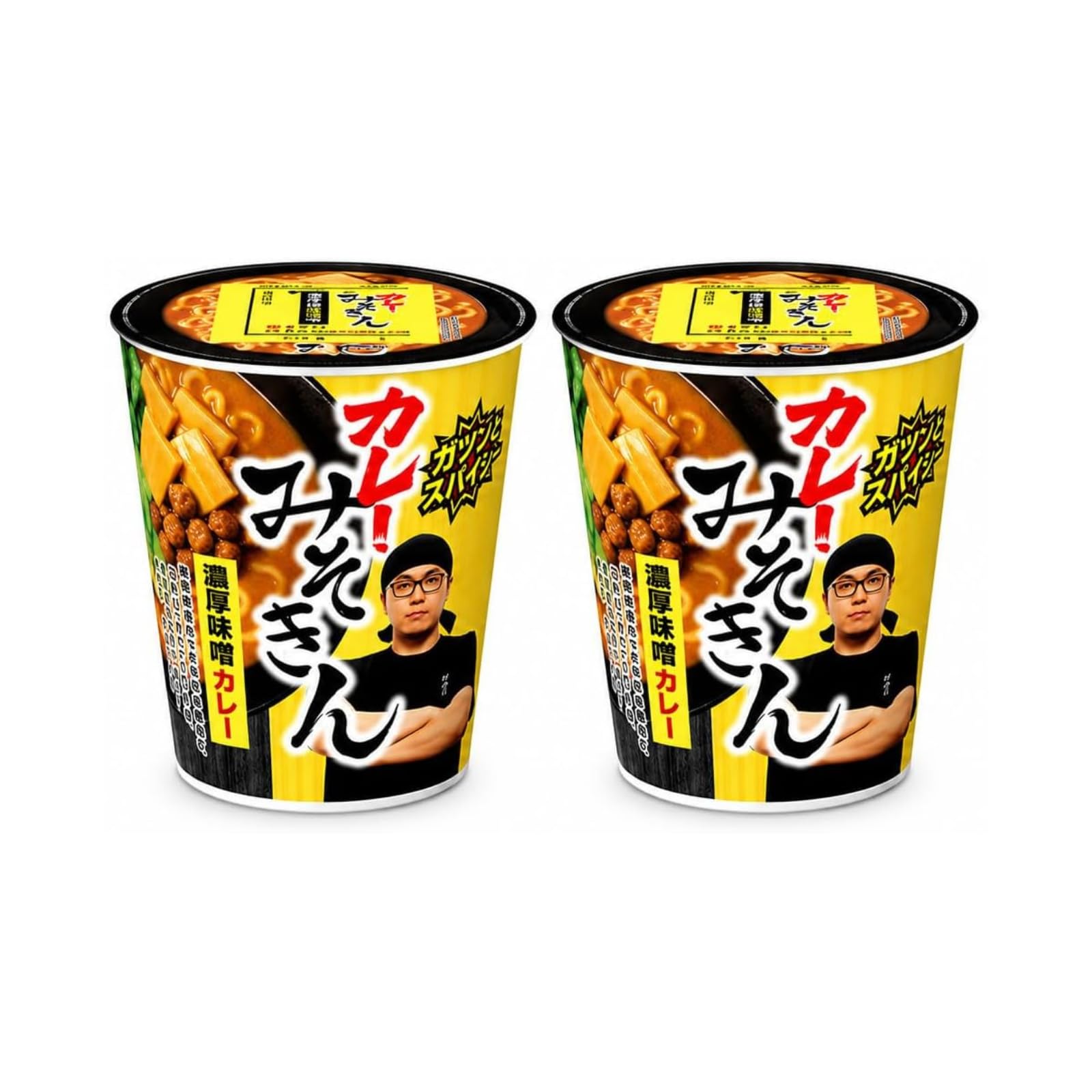 Amazon.co.jp: カレーみそ きん 濃厚味噌カレーラーメン 103g×2個 即席